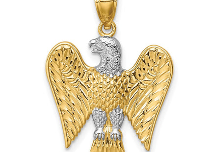 14k Yellow & Rhodium Pendants Style C4577 - Classique Jewelry Inc.