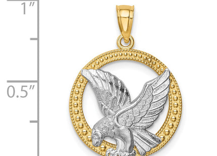 14k Yellow & Rhodium Pendants Style C4579 - Classique Jewelry Inc.