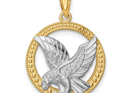 14k Yellow & Rhodium Pendants Style C4579 - Classique Jewelry Inc.