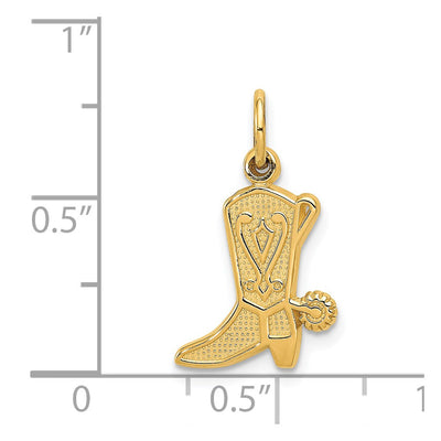 14K Cowboy Boot Charm