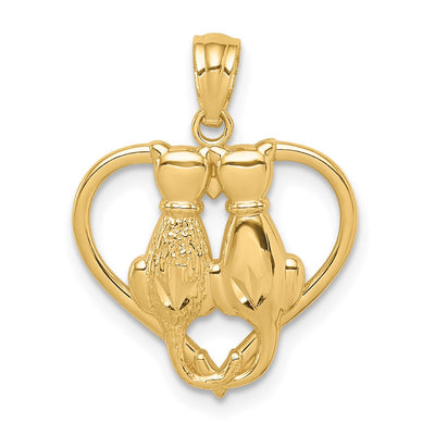 14K gold heart pendant