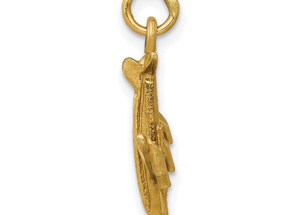 14K gold zodiac charm, alternate view