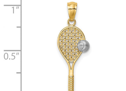 14k Yellow & Rhodium Pendants Style C4630 - Classique Jewelry Inc.