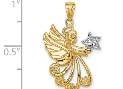 14k Yellow & Rhodium Jewelry Style C4639 - Classique Jewelry Inc.