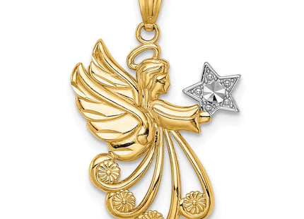 14k Yellow & Rhodium Jewelry Style C4639 - Classique Jewelry Inc.