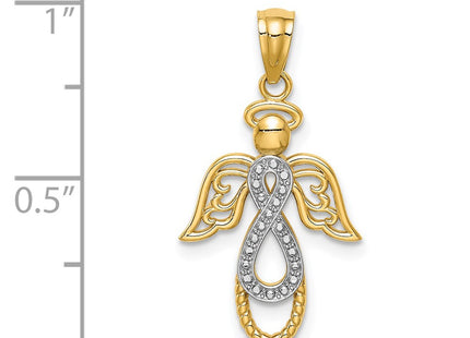 14k Yellow & Rhodium Pendants Style C4647 - Classique Jewelry Inc.