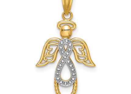 14k Yellow & Rhodium Pendants Style C4647 - Classique Jewelry Inc.