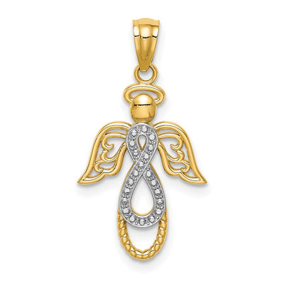 14K gold infinity pendant