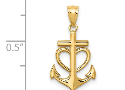 14k Yellow Gold Pendants Style C4648 - Classique Jewelry Inc.