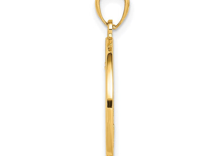 14k Yellow & Rhodium Pendants Style C4649 - Classique Jewelry Inc.