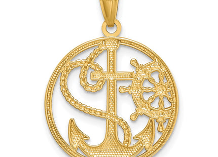 14k Yellow & Rhodium Pendants Style C4649 - Classique Jewelry Inc.