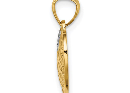 14k Yellow & Rhodium Pendants Style C4652 - Classique Jewelry Inc.