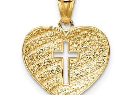 14k Yellow & Rhodium Pendants Style C4652 - Classique Jewelry Inc.