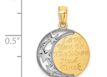 14k Yellow & Rhodium Pendants Style C4680 - Classique Jewelry Inc.