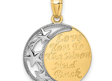 14k Yellow & Rhodium Pendants Style C4680 - Classique Jewelry Inc.