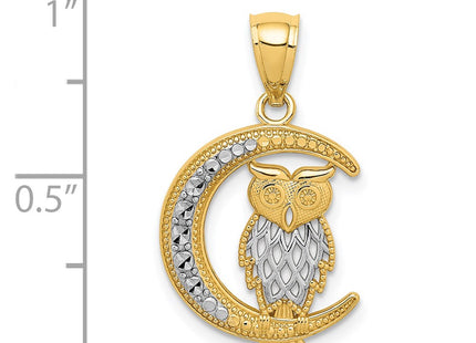 14k Yellow & Rhodium Pendants Style C4681 - Classique Jewelry Inc.