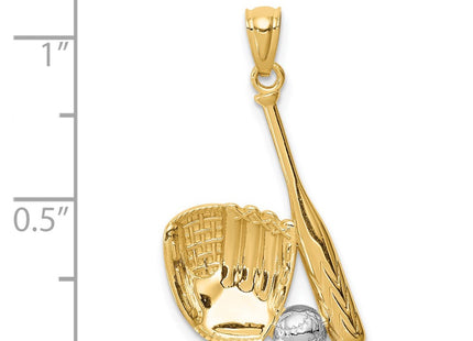 14k Yellow & Rhodium Pendants Style C4686 - Classique Jewelry Inc.