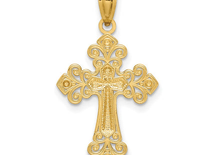 14k Yellow & Rhodium Pendants Style C4695 - Classique Jewelry Inc.
