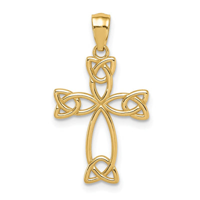 14K gold cross pendants & charm