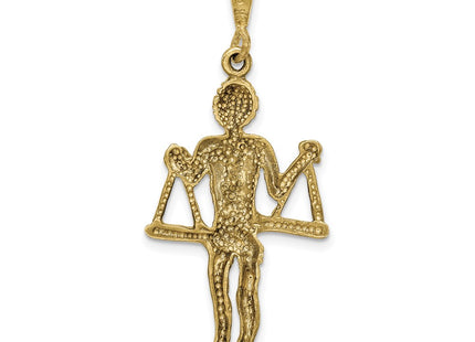14K gold zodiac charm, another view
