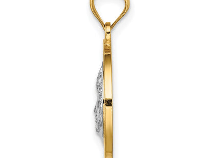 14k Yellow & Rhodium Jewelry Style C4710 - Classique Jewelry Inc.