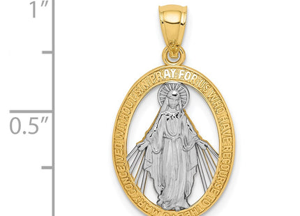 14k Yellow & Rhodium Pendants Style C4712 - Classique Jewelry Inc.