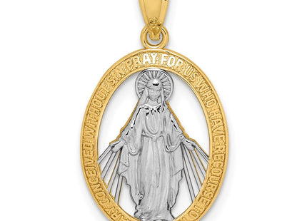 14k Yellow & Rhodium Pendants Style C4712 - Classique Jewelry Inc.