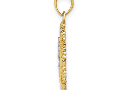 14K gold pendants & charm, alternate view