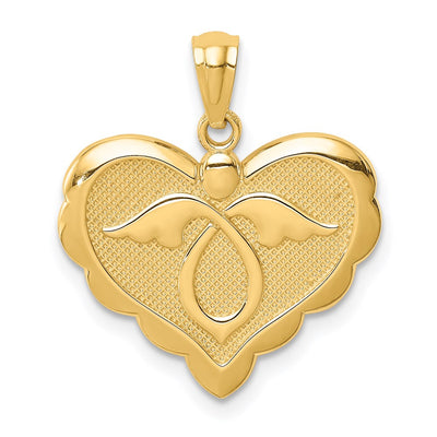14K yellow gold heart pendant