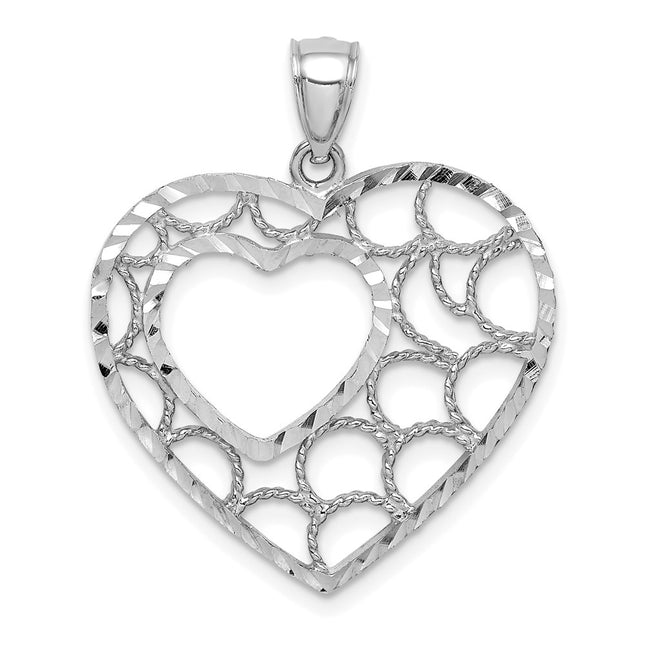 14k White Gold Pendants Style C4718 - Classique Jewelry Inc.