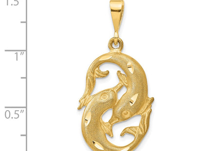 14K gold zodiac charm, another view