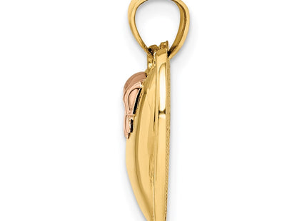 14k Yellow & Rhodium Pendants Style C4751 - Classique Jewelry Inc.