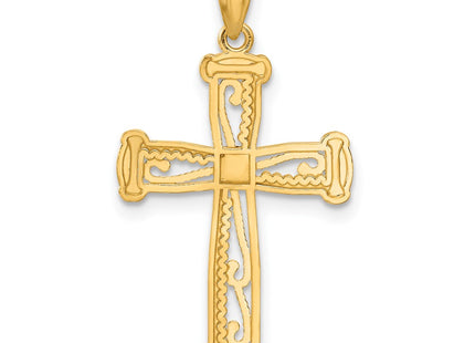 14k Yellow & Rhodium Pendants Style C4758 - Classique Jewelry Inc.