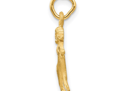 14K gold zodiac charm, alternate view