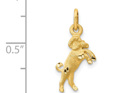 14K gold zodiac charm, another view
