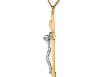 14k Two-tone INRI Crucifix Pendant (Style C4762)