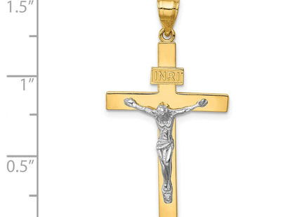 14k Two-tone INRI Crucifix Pendant (Style C4762)