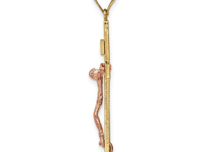 14k Two-tone INRI Crucifix Pendant (Style C4763)