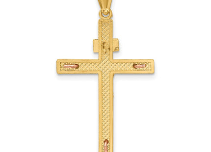 14k Two-tone INRI Crucifix Pendant (Style C4763)