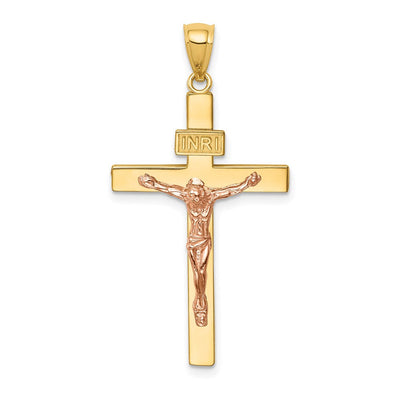 14K gold crucifix pendant