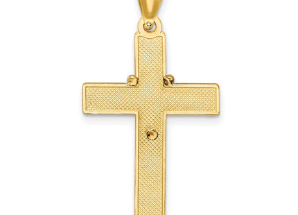 14K w/Rhodium Cross w/Rosary Pendant (Style C4770)