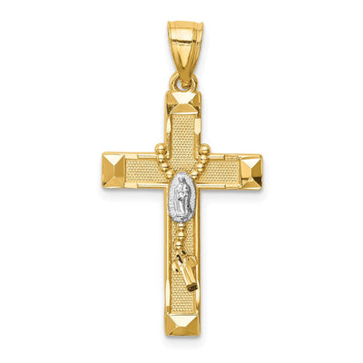 14K gold cross pendant