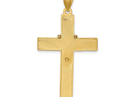 14K gold cross pendant, another view