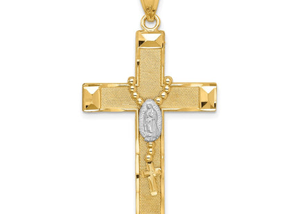 14K gold cross pendant