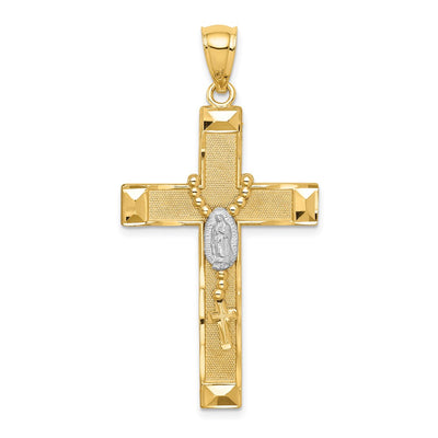 14K gold cross pendant