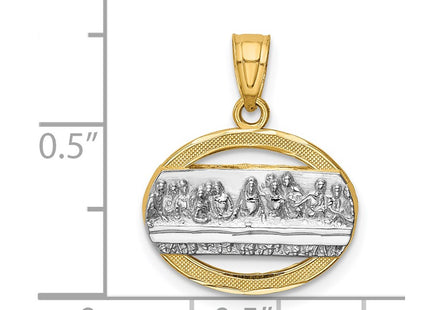 14k Yellow & Rhodium Pendants Style C4772 - Classique Jewelry Inc.