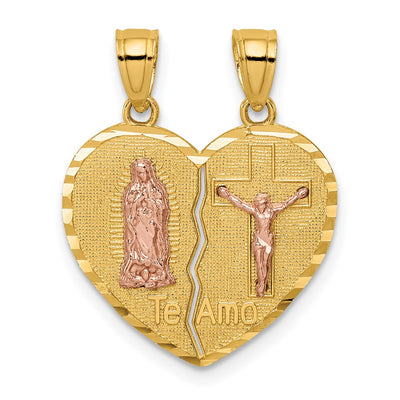 14K gold crucifix pendant
