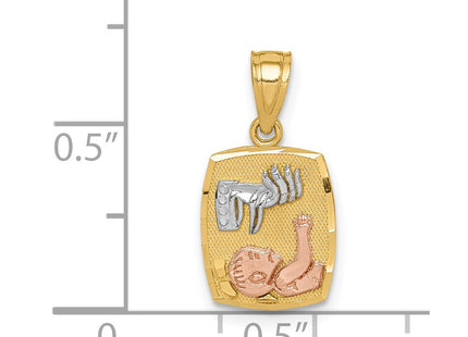14k Two-tone Pendants Style C4781 - Classique Jewelry Inc.