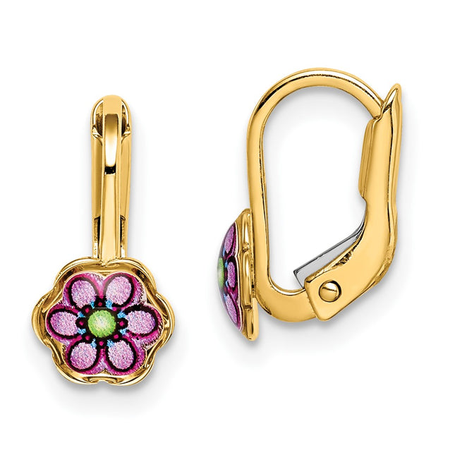 14k Yellow Gold Earrings Style C4787 - Classique Jewelry Inc.