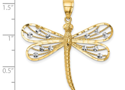 14k Yellow & Rhodium Pendants Style C4792 - Classique Jewelry Inc.